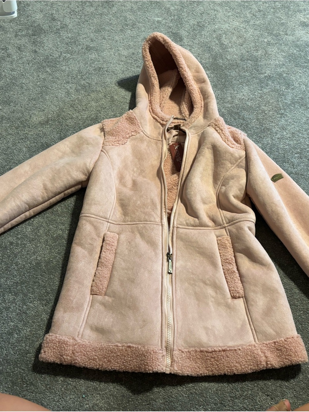 Koolaburra by UGG Hooded Faux winter Jacket in Blush